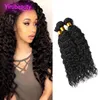 Indian Mink Virgin Hair Wholesale 3 Bundles Water Wave Natural Color Raw Human Hair Extensions Yiruhair Wet Wavy 10-28inch