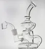 recycleur de verre Elvis Klein bong en verre avec quartz banger ou grand bol plate-forme pétrolière dab pipe à eau narguilés joint de 14,5 mm