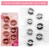 Nya 7 par 3d minkfransar naturlig mjuk återanvändbar handgjord 3d mink falska ögonfransar Wispy Mink Lashes Makeup Tjocka Cilios Eyelash Extensions