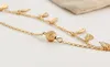 Women Gold Leaf Charm Anklets Real Photos Gold Chain Ankle Bracelet Fashion 18k Gold Ankle Bracelets Foot Jewelry GB1485