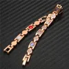 New Design Colorful Shell pattern Stainless Steel Zircon magnetic Bracelet For Women Healthy Germanium Element Anion antifatigue Bracelet