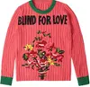 Fashion-End Dark Rosa Cego para Love Pullover Mulheres Marca MESMAS PREÇOS DE ESTILHOS PREÇOS DE CONFILIZAÇÕES DE MANUERAS MOLHANÇAS DE PRESAS PEREZAS DE PRÓXIMA 110132