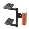 FreeshippingカメラDSLRビデオカメラケージ木製のハンドルDSLRカメラケージリグSteadicam for Canon Nikon Sony C1392