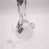 13.8in Hookah Beaker Färgmönster Glass Bong Waterpipe Dabrig med 1 Clear Bowl inkluderade global leverans