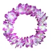 Colar de guirlanda de flores havaianas Hula Leis Festa festiva Guirlanda de flores de seda artificial Colar Coroas de casamento Festa de praia Garla9995681