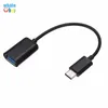 Ny typ C OTG kabeladapter USB 3.1 Typ-C Man till USB 2.0 En kvinnlig OTG Data Cable Cord Adapter Vit / svart 16.5cm
