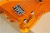 New 4 Strings Acrylic Orange Body Electric Bass Guitar with Rosewood Fingerboard,Chrome Hardware,Can be customized