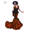 2022 Spring Africa Dress For Women Mermaid Long Dresses Formal Ankara Fashion Dress African Cotton Print Wax Gown WY1300