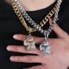 Alta qualità 18 carati placcato oro reale diamante pieno ghiacciato collana catena gorilla personalizzata CZ gioielli zirconi regali per uomo in vendita