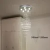 Moderne kristallen hanglamp regendruppel plafond kroonluchters licht kristal opknoping lamp woonkamer eetkamer trap AC110-240V met bollen