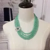 Лидер продаж, натуральный зеленый нефритовый бисер, многослойное ожерелье с микроинкрустацией и циркониевой застежкой, модные украшения