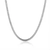 Pläterad Sterling Silver Necklace 24inchs * 4mm Mäns 4m ormben Halsband FMSN191 Topp 925 Silverplatta Kedjor Halsband Smycken