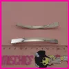 20st Silver Finish 8mm 9 0cm vanlig metall Slide Hairclip at bly och Nickle Metal Hair Barrettes Snap Hairpins212y