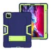 Tablet PC Cases For iPad 10.2 10.5 Air3 Defender Waterproof Military Extreme Heavy Duty ShockProof Double Colors Silicon Impact Armor Bracket Protective Shell