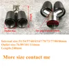 High quality Y model Exhaust Pipe Stainless Steel Muffler tip Fit for all cars Carbon fiber Tailpipe