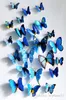 Sticker mural de papillon 3D Butterflies simulées 3D Butterfly Double aile décoration murale art décalage de maison 6456834