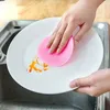 Silicone Dish Bowl Cleaning Brushes Multifunction 5 colors Scouring Pad Pot Pan Wash Brushes Cleaner Kitchen Dish Washing Tool DBC DH0718