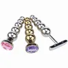 Vagina Estimular Butt Plug próstata massagem ânus Beads liga de alumínio do metal Anal Plugs com 5 bolas Sex Toys para homens e mulheres Gay