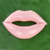 Inflatable Pool Floats Adult Kids Pink Crystal Sequins Lips Swimming Ring Summer Beach Pool Party Decorate Toys 110X80cm