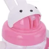 240ml Cute Rabbite Baby Feeding Cup with a Straw BPA Children Learn Feeding Drinking Handle Kids Water Bottles Training Cup189c