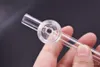 La plus nouvelle pipe à tabac en verre transparent épais de 146 mm pour fumer la pipe à main Steamroller en verre avec équilibreur