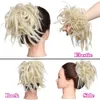 New Messy Scrunchie chignon hair bun Straight elastic band updo hairpiece synthetic hair chignon hair extension for women