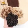 Teje Extensiones de cabello de color marrón, negro y rubio Extensiones de trama de cabello atadas a mano Cutícula de alta calidad Alineada Cabello humano virgen 200 gramos