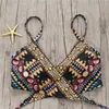 Sexy Bandage Aztec Biquini String Strappy Swim Wear Traje de baño Traje de baño Ropa de playa Traje de baño Mujer Bikini brasileño