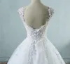 Ball Gowns Spaghetti Straps White Ivory Tulle Wedding Dresses 2020 with Pearls Bridal Dress Marriage Customer Made Size