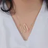 Persönlichkeit A-Z Englisches Alphabet Initiale Halskette Silber Vergoldet Großbuchstabe Anhänger Modeschmuck für Frauen