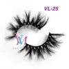 VMAE Factory Whole Sexy Cheap Makeup 3D 5D 25mm Lång fluffig Mink Eyelash Soft Natural Strips Faux False Lashes Real Mink9829532