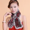 Luxury Weave Fur Women Warm Winter Scarf Högkvalitativ New Fashion Women Winter Scarf 100% Fur Gratis frakt