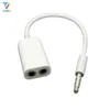 Nieuwe 3.5mm 1 Man naar 2 Vrouwelijke Audio Hoofdtelefoon Splitter Adpater Oortelefoon Splitter Kabel voor iPhone 7 Samsung S7 Edge HTC BlackBerry