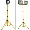 Envío gratuito Trípode de reflector ajustable Soporte de iluminación LED para reflector LED Trabajo de campamento Lámpara de emergencia Luz de trabajo Trípode amarillo