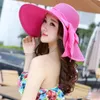 Donna Estate Tesa larga Cappello di paglia Ragazze Cappelli di paglia Tesa larga Tesa larga Sun Beach Donna Estate Vocazione Cappellino anti uv