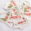 10pcs Santa Bell Angel Noel Ağacı Süsleri Ahşap Asma Kolyeler Hediyeler Home Adornos De Navidad 20191233v