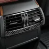 Carbon Fiber Rear Air Conditioner Vent Frame Decoration Cover Stickers Trim For BMW E70 E71 X5 X6 2008-2014 lnterior Accessories