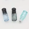 Colorful Small 3ml Glass Roller Bottle Mini Essential oil Bottles 6ml with Stainless Steel Roll on Ball