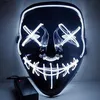 Maschera di Halloween Maschera LED Light Up Maschere per feste Neon Maska Cosplay Mascara Horror Mascarillas Glow In Dark Masque EEA321-2