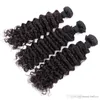 Elibess Brand 300gr 14"16"18"20"22"24" Deep wave human hair tight curly hair bundle natural color, free DHL