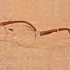 Gros-18K Gold Desiger Lunettes de soleil Cadres ronds en métal Véritables marques de créateurs en bois pour hommes Lunettes en bois vintage avec boîte rouge F6V1