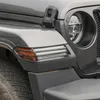 ABS noir roue sourcil abat-jour Protection phare revêtement d'habillage pour Jeep Wrangler Sahara JL 2018 voiture accessoires2760