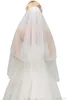 Vit Elfenben Bröllop Bikini Veil Två lager Billiga 2020 Headpiece Veils med Comb Bridal Tillbehör I lager Gratis Frakt CPA1443