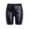 Femmes Shorts décontracté PU Sexy Club Punk Hip Hop été maigre mince solide noir gothique bureau dame femme mode Goth Shorts