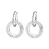 Nuovo design creativo gioielli di fascia alta elegante orecchini con cristalli rotondi oro e orecchini d'argento orecchini da sera da sposa per le donne