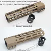 7/9/10/11/12/13.5/15/17'' tum Keymod/M-lok Klämstil Handskyddsskena Free Float Picatinny Mount System_Tan Färgtryckt