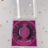 3d mink ögonfransar 25 mm lång dramatisk med fyrkantig ruta Clear case lashes glitter kort fdshine
