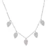 Partihandel-charm halsband 100% 925 sterling silver vatten droppe charm diamant gnista bing bröllop birdal present fin smycken