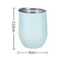 12oz glitter wine tumbler with lid stainless steel egg shaped sparkly tumbler wine glasses double wall flute tumblers