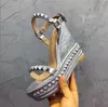 Kadınlar Lüks Cataclou Mantar Kama Sandalet Tasarımcı Sandalet Seksi Kız Yüksek Topuklu Parti Düğün Ayakkabı Kutusu ABD 35-41